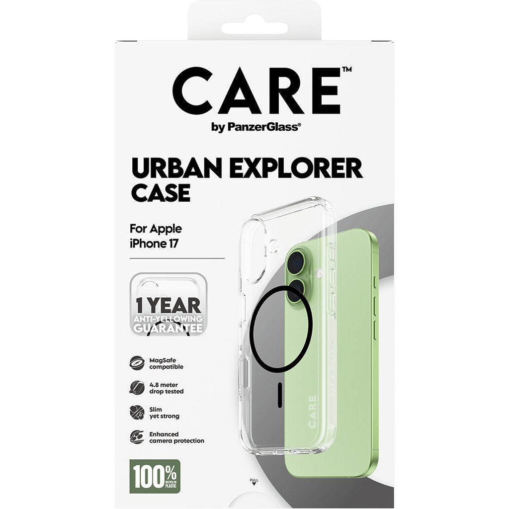 CARE by PanzerGlass Urban Explorer Transp. Black MagSafe iPhone 17