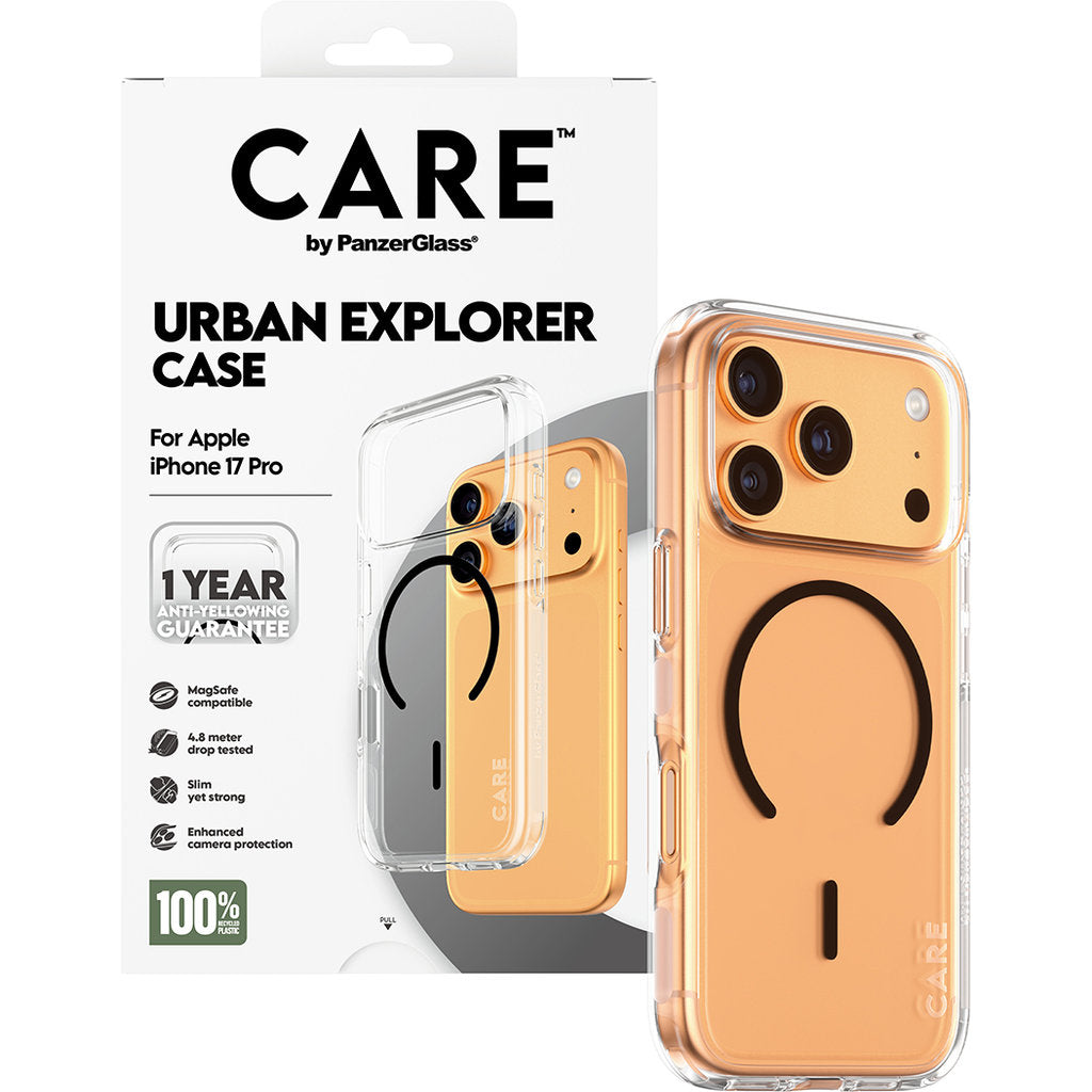 CARE by PanzerGlass Urban Explorer Transp. Black MagSafe iPhone 17 Pro