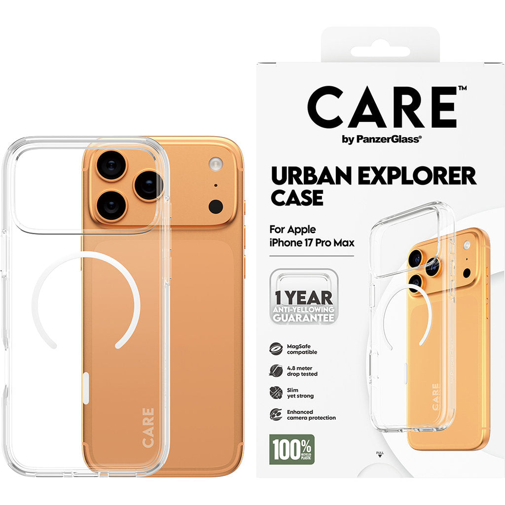 CARE by PanzerGlass Urban Explorer Transp. White MagSafe iPhone 17 Pro Max