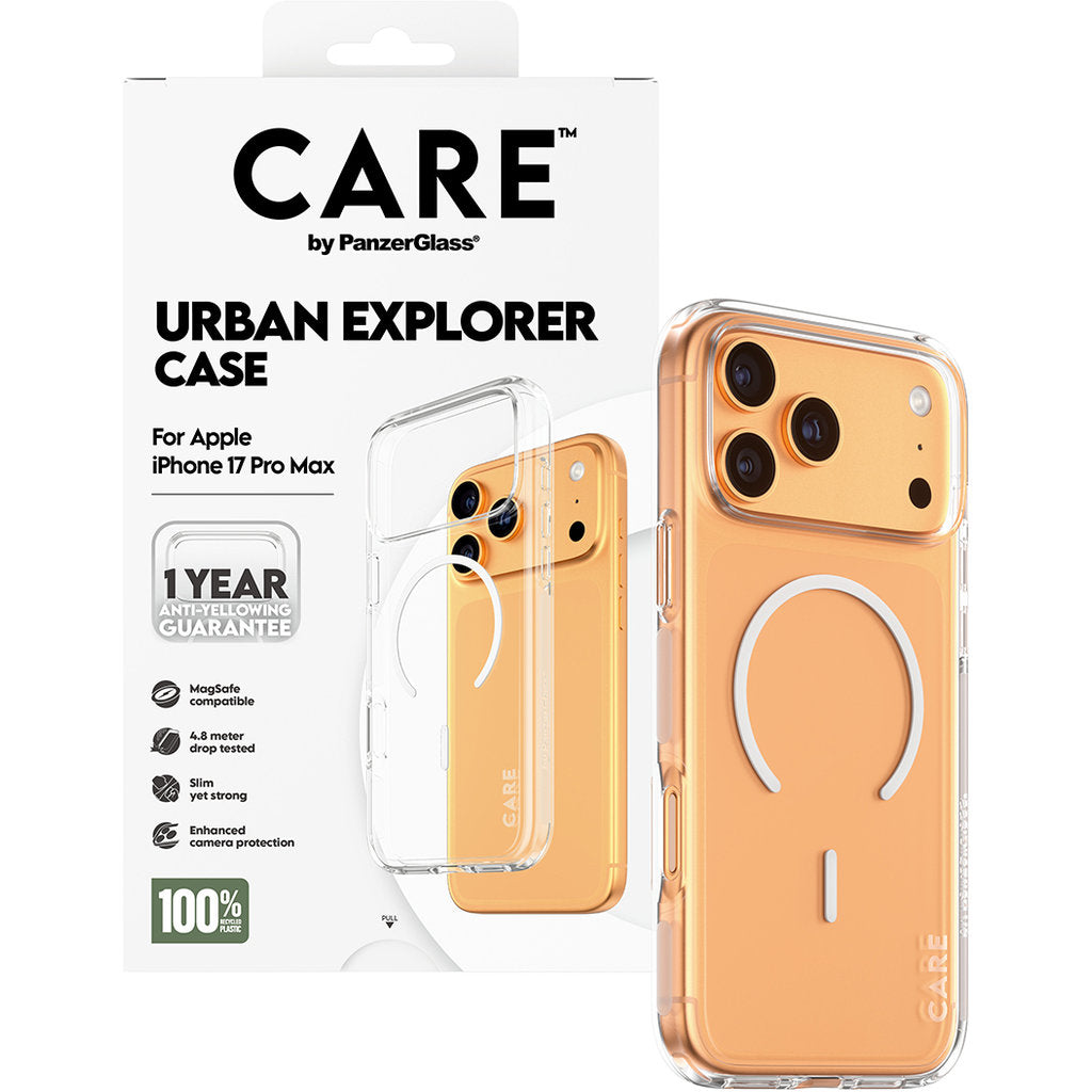 CARE by PanzerGlass Urban Explorer Transp. White MagSafe iPhone 17 Pro Max