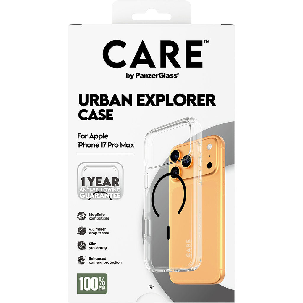 CARE by PanzerGlass Urban Explorer Transp. Black MagSafe iPhone 17 Pro Max