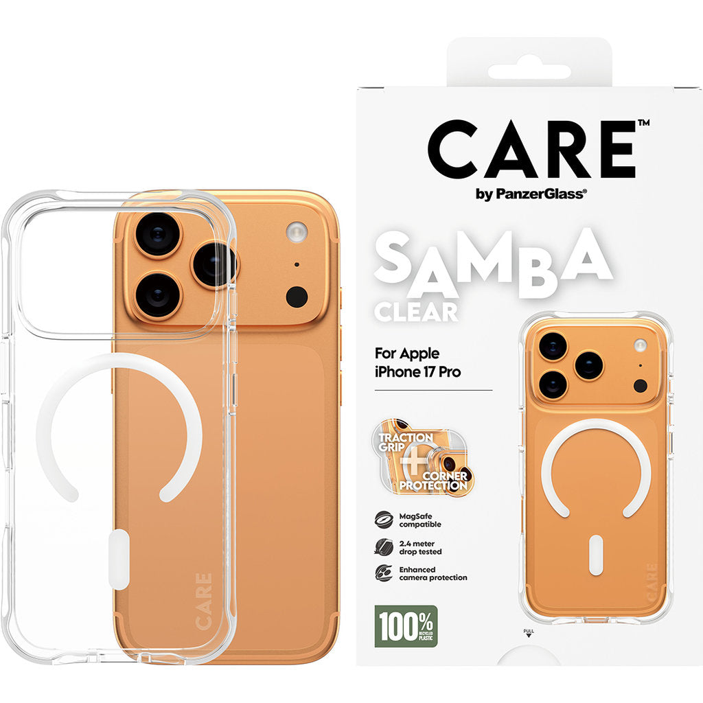 CARE by PanzerGlass Fashionable Case Samba Transparent MagSafe iPhone 17 Pro