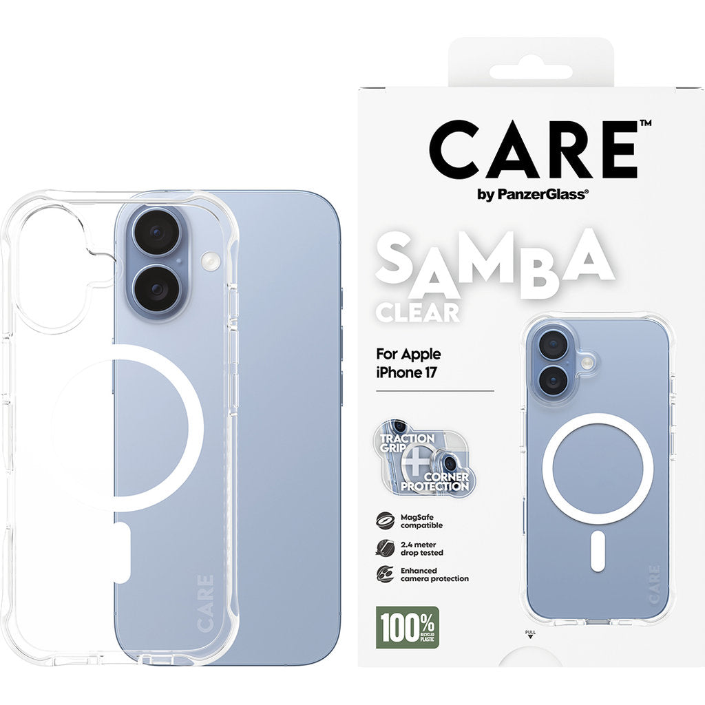 CARE by PanzerGlass Fashionable Case Samba Transparent MagSafe iPhone 17