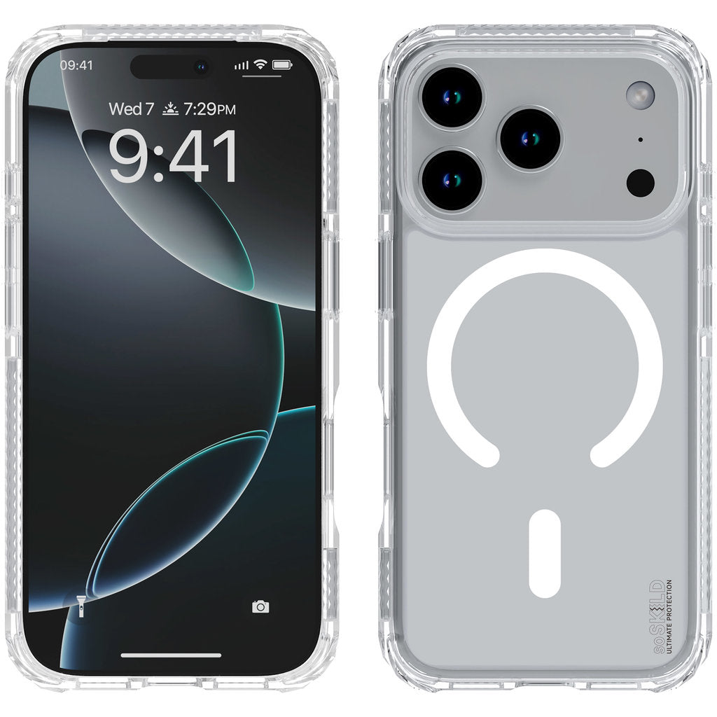 SoSkild Apple iPhone 17 Pro Defend Case Magnetic Ring Transparent