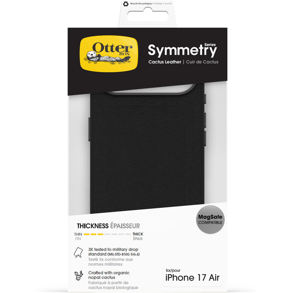 OtterBox Symmetry Cactus Leather Camera Control Case Apple iPhone 17 Air Black