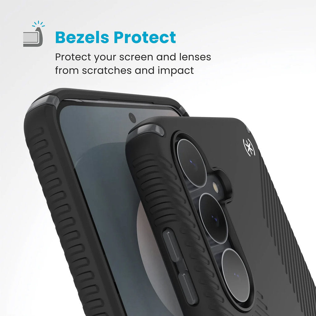 Speck Presidio2 Grip + Magnet Samsung Galaxy S25 FE Black- with Microban