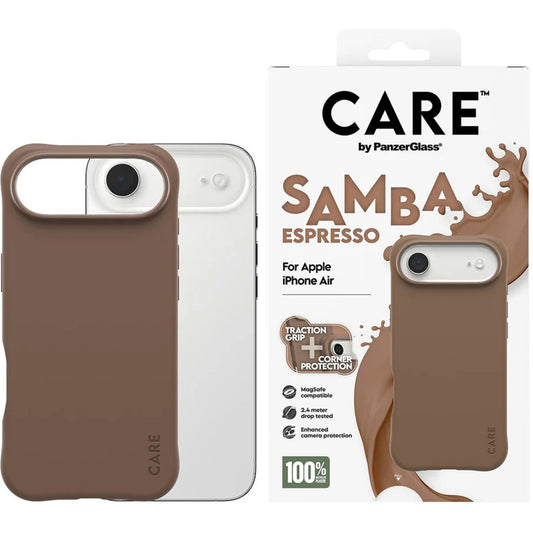 CARE by PanzerGlass Fashionable Case Samba Espresso MagSafe iPhone 17 Air