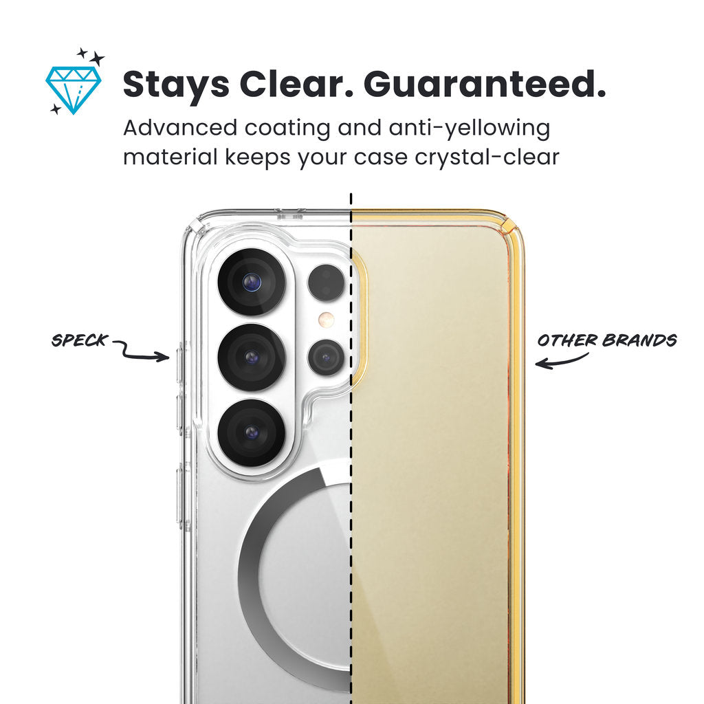 Speck Presidio2 Clear + Magnet Samsung Galaxy S26 Ultra - with Microban