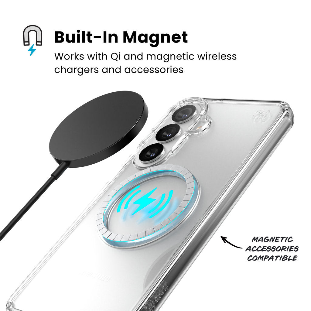 Speck Presidio2 Clear + Magnet Samsung Galaxy S26 Plus - mit Microban