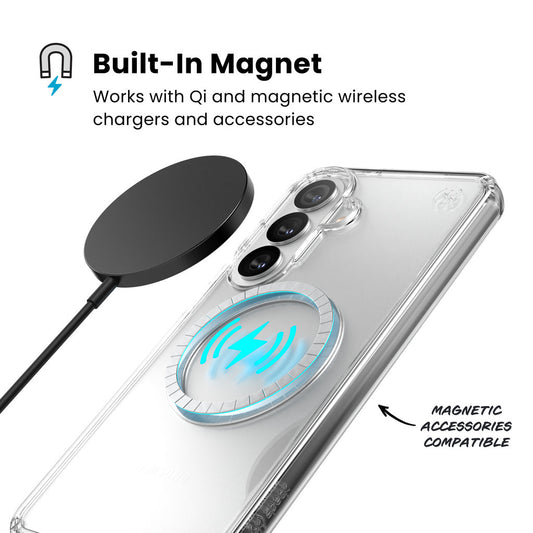 Speck Presidio2 Clear + Magnet Samsung Galaxy S26 Plus -  with Microban