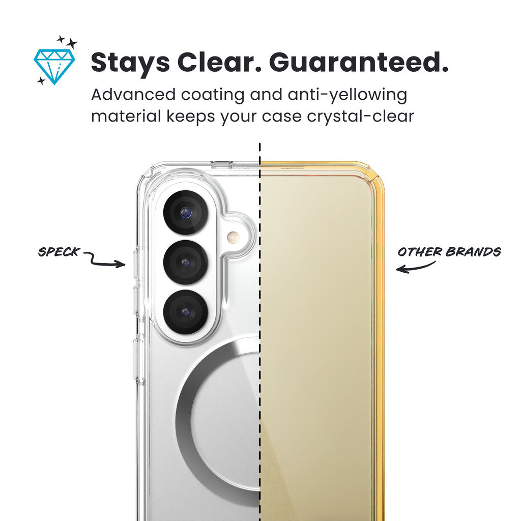 Speck Presidio2 Clear + Magnet Samsung Galaxy S26 Plus - mit Microban