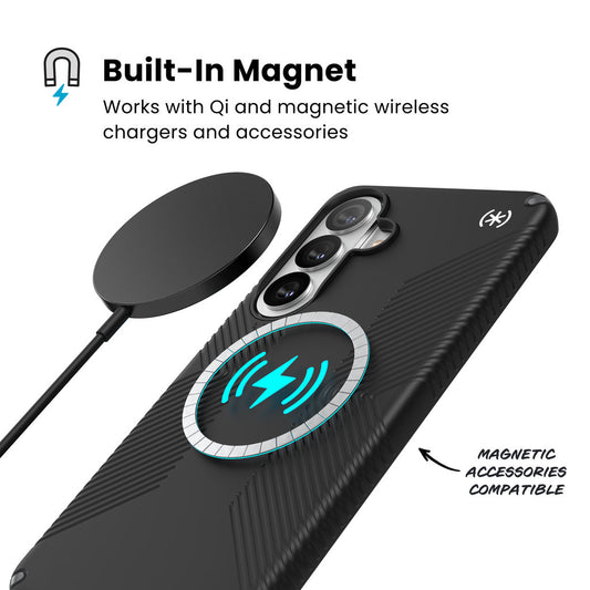 Speck Presidio2 Grip + Magnet Samsung Galaxy S26 Plus Black - with Microban