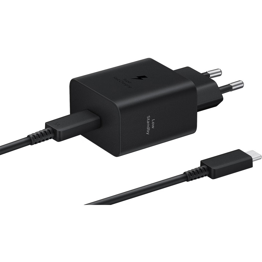 Samsung USB-C Energieeffizienz (GaN) 45W Schwarz inkl. USB-C zu USB-C Kabel 1m