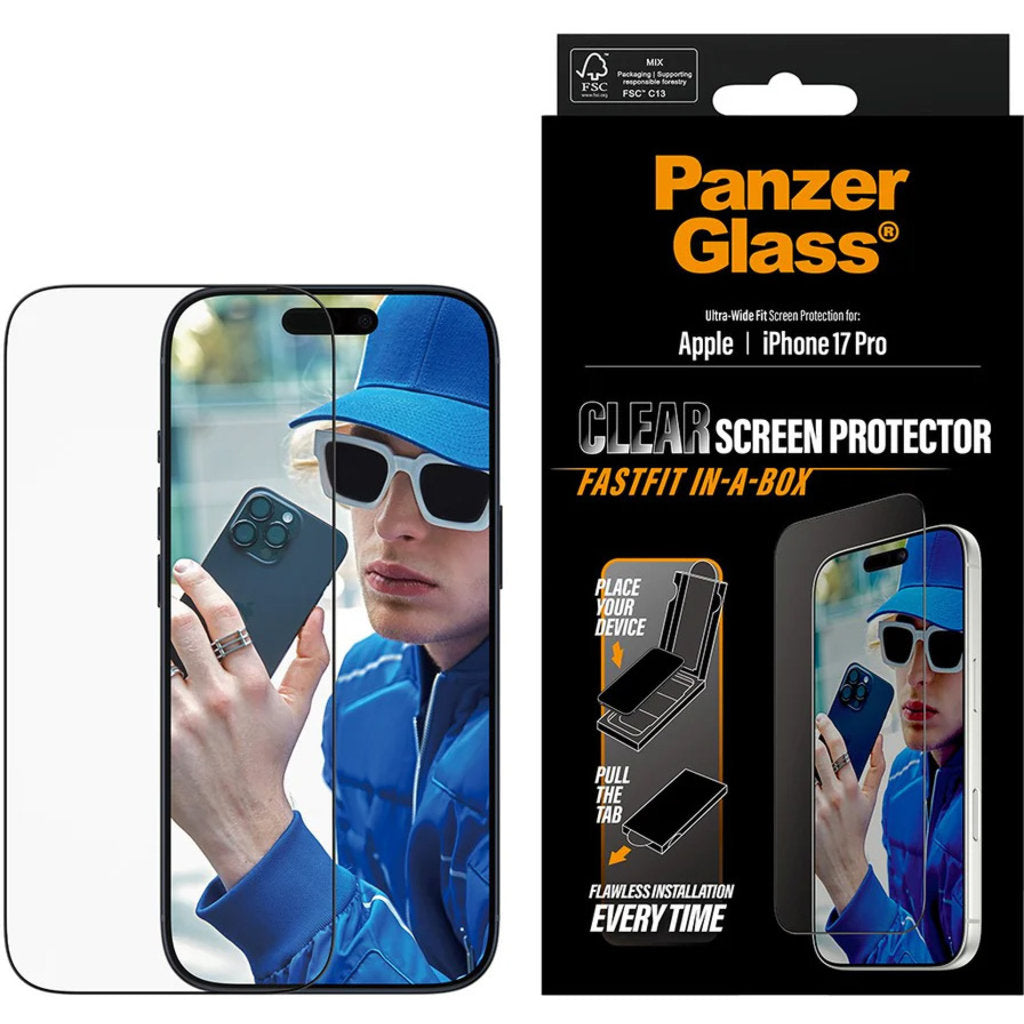 PanzerGlass FastFit Apple iPhone 17 Pro - Ultra-Large-Ajustement