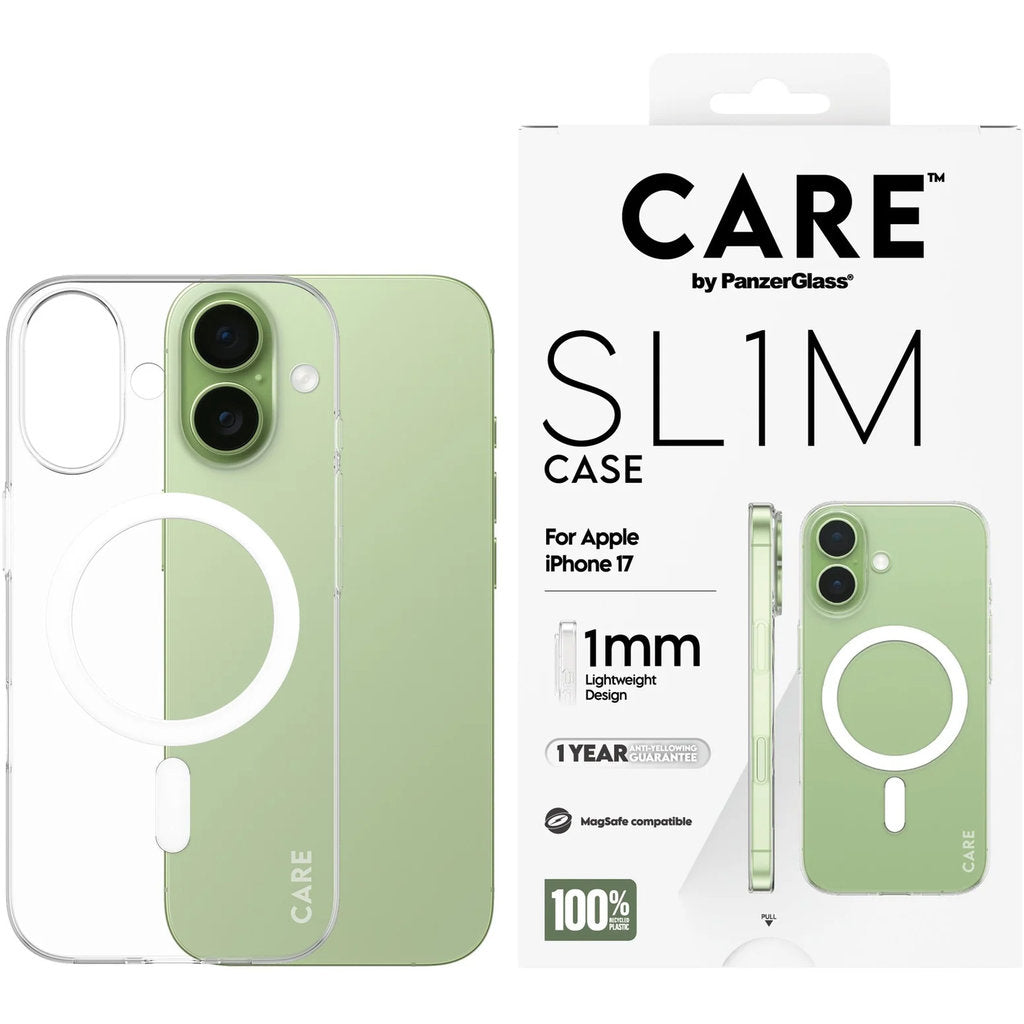 CARE by PanzerGlass SL1M MagSafe Case Transparent iPhone 17
