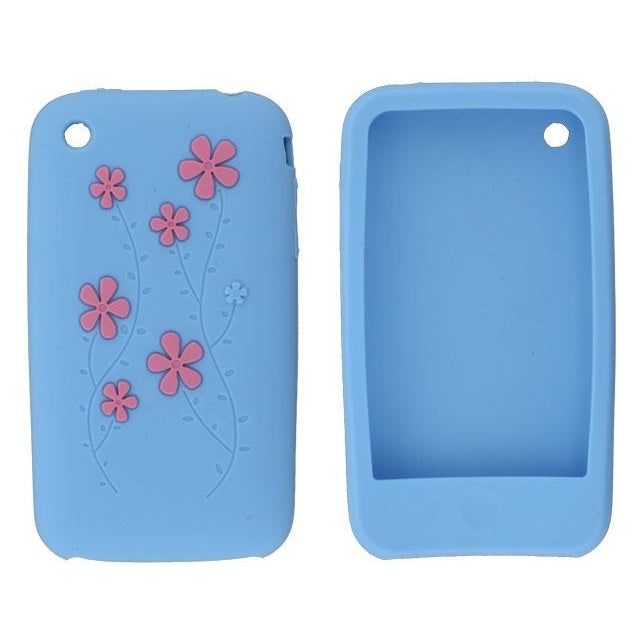 Xccess Coque en Silicone Apple iPhone 3G(S) Fleur Bleu Clair