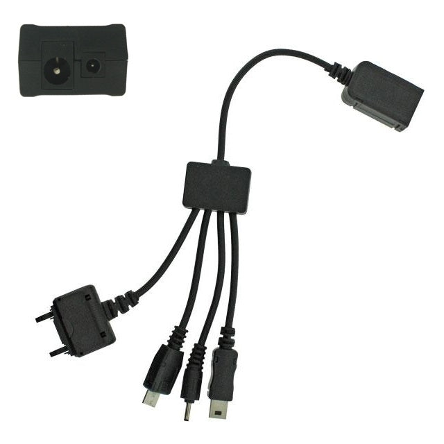 Xccess Adaptateur Chargeur Nokia vers Mini USB, Micro USB, Sony Ericsson et Nokia Noir