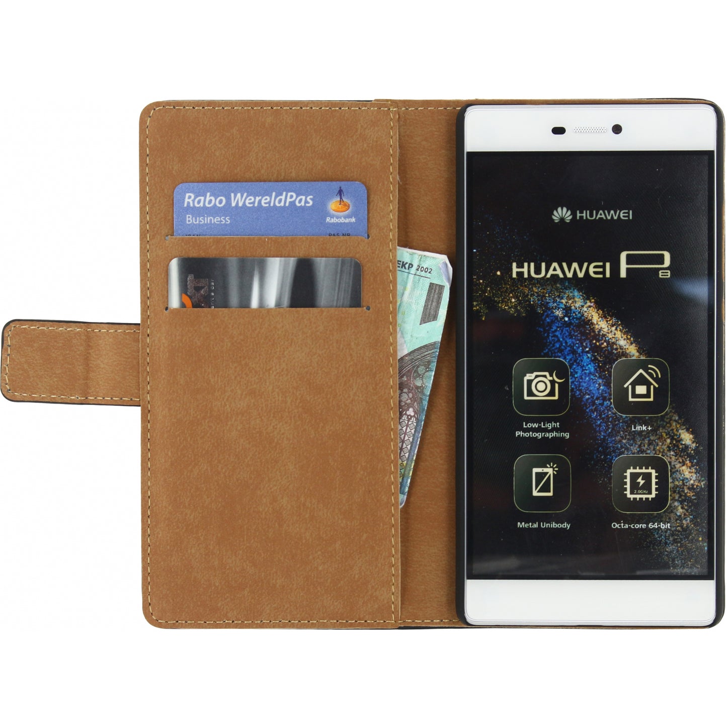 Mobilize Classic Wallet Book Case Huawei P8 Black