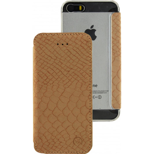 Mobilize Slim Booklet Apple iPhone 5/5S/SE Soft Snake Creamy Rose