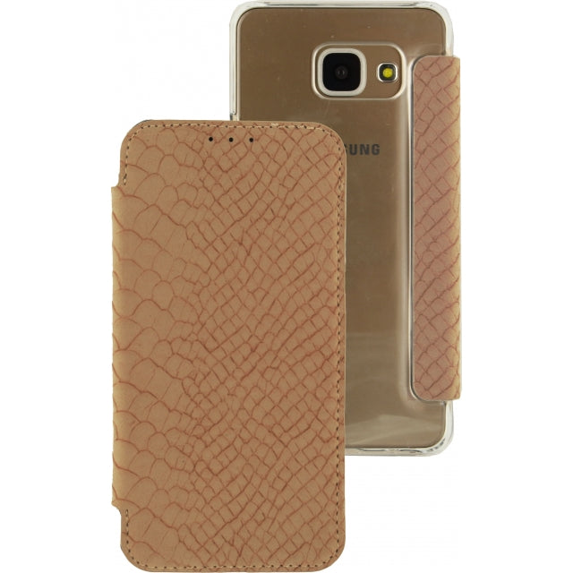Mobilize Slim Booklet Samsung Galaxy S7 Soft Snake Crème Rosé