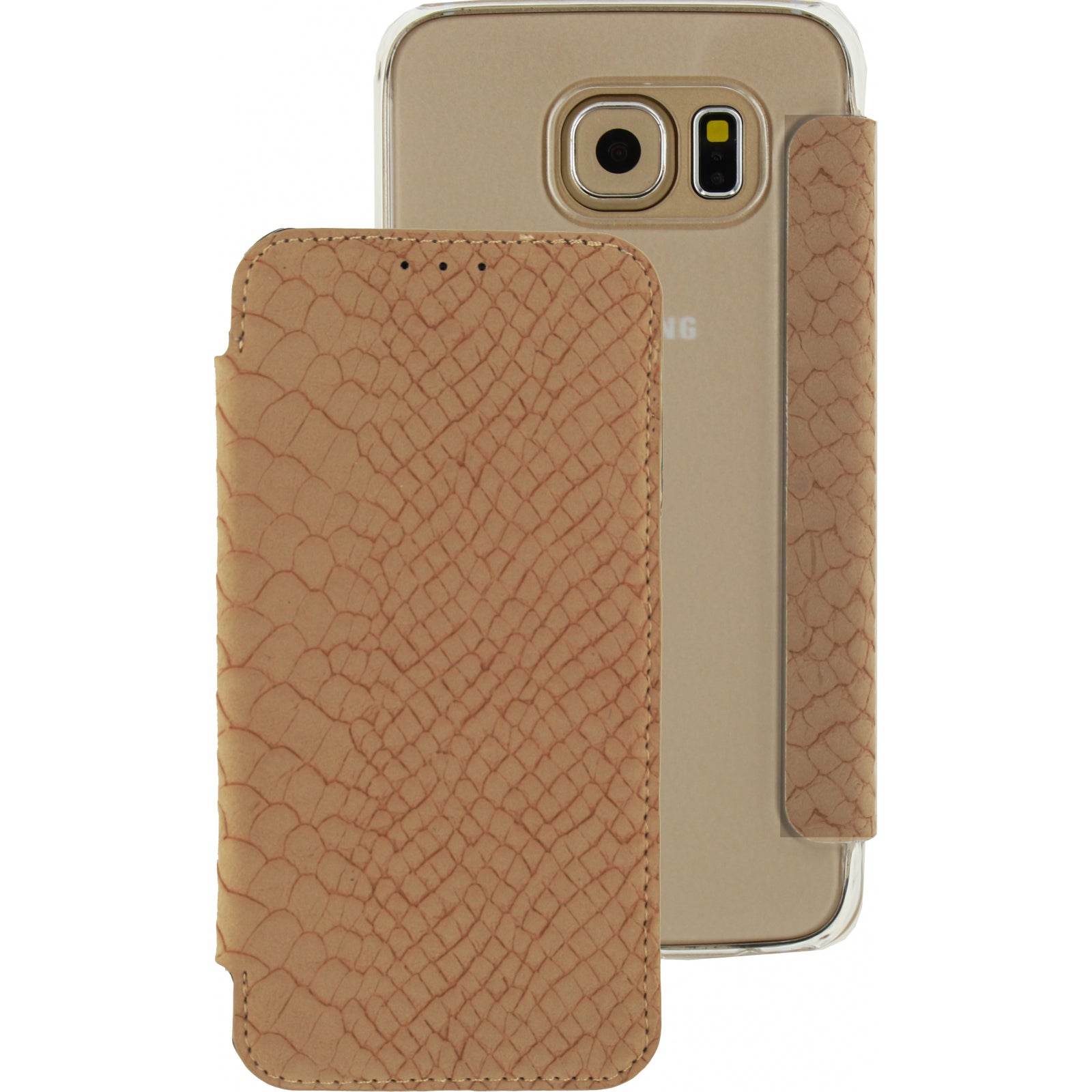 Mobilize Slim Booklet Samsung Galaxy S6 Soft Snake Creamy Rose