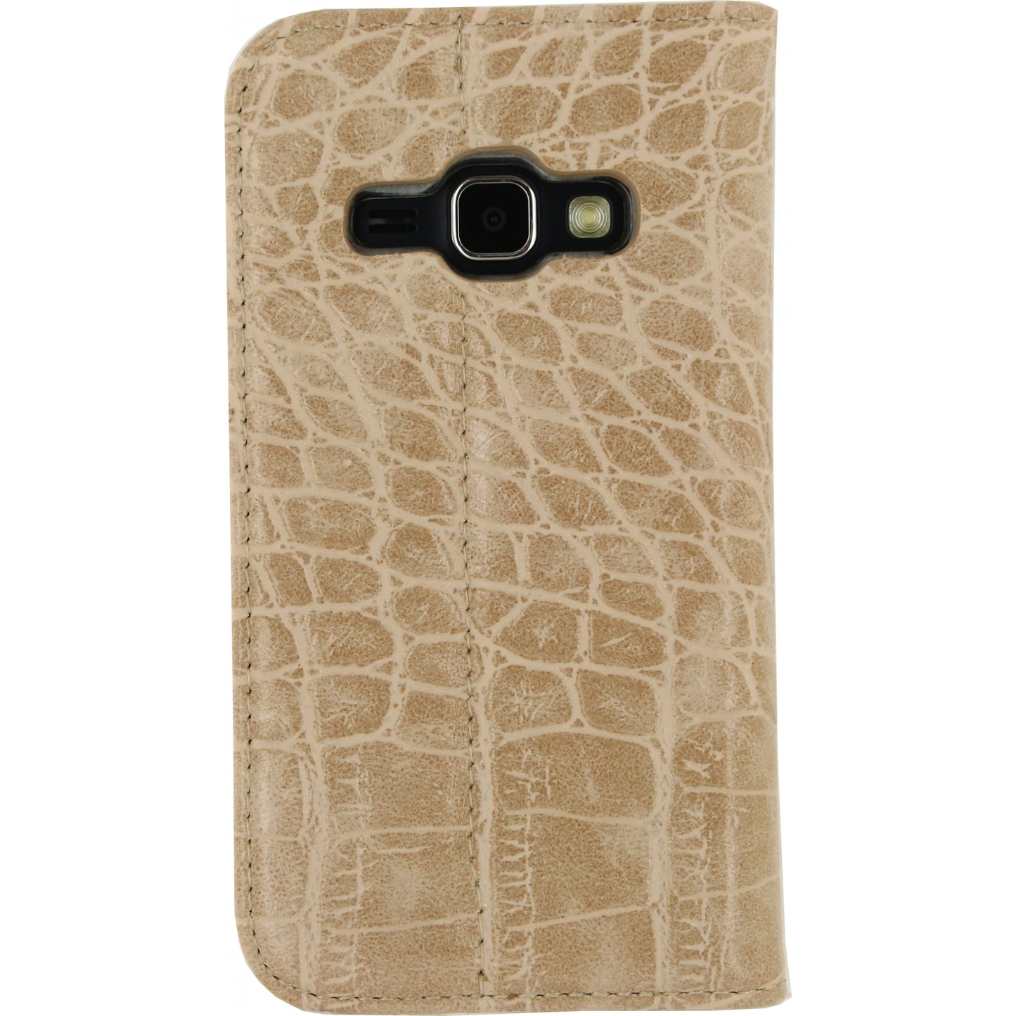 Mobilize Premium Book Case Samsung Galaxy J1 2016 Alligator Peanut Brown