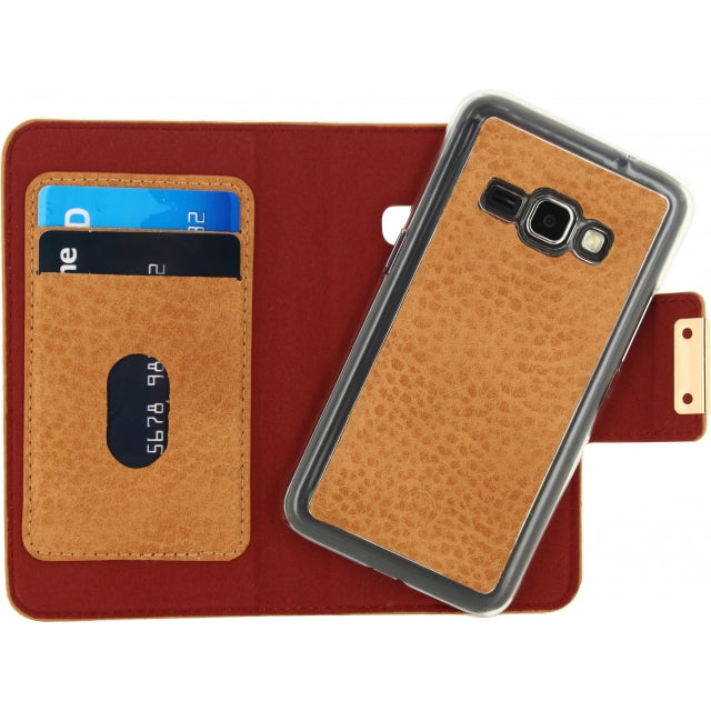 Mobilize Detachable Wallet Book Case Samsung Galaxy J1 2016 Terracotta with Copper Closing