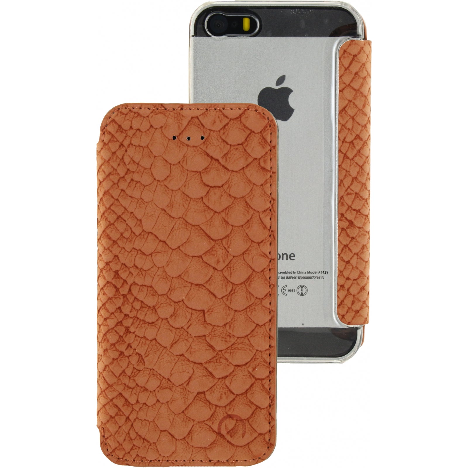 Mobilize Slim Gelly Booklet Apple iPhone 5/5S/SE Soft Snake Apricot