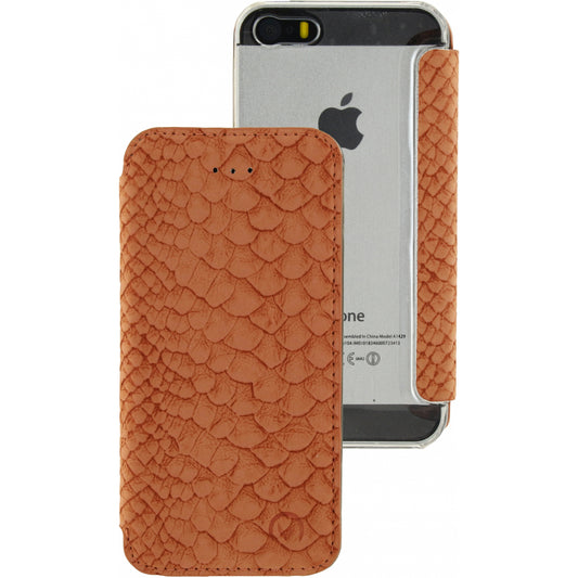 Mobilize Slim Gelly Booklet Apple iPhone 5/5S/SE Soft Snake Apricot