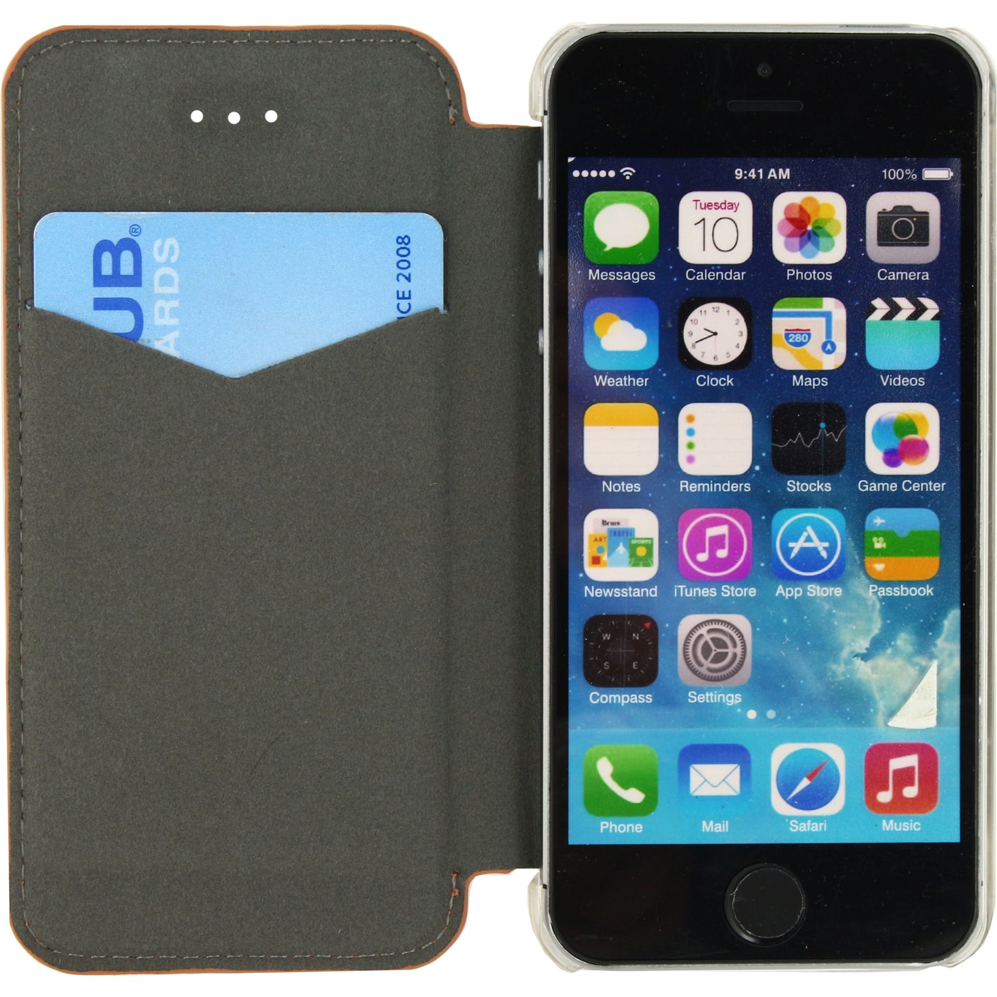Mobilize Slim Gelly Booklet Apple iPhone 5/5S/SE Soft Snake Apricot