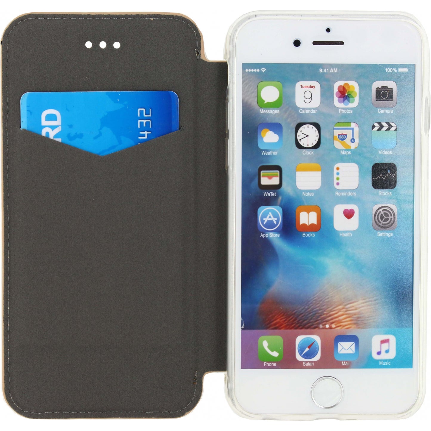 Mobilize Slim Gelly Booklet Apple iPhone 6/6S Soft Snake Creamy Rose