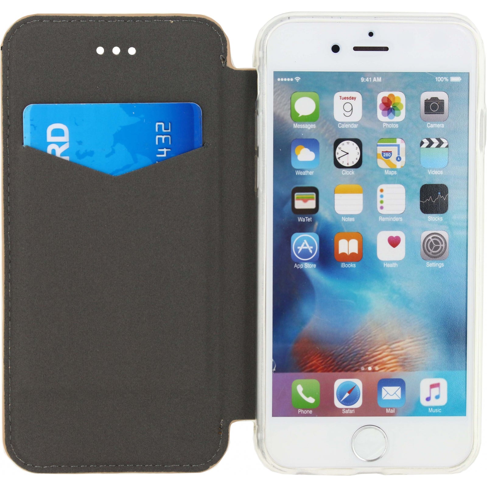 Mobilize Slim Gelly Booklet Apple iPhone 6/6S Soft Snake Creamy Rose