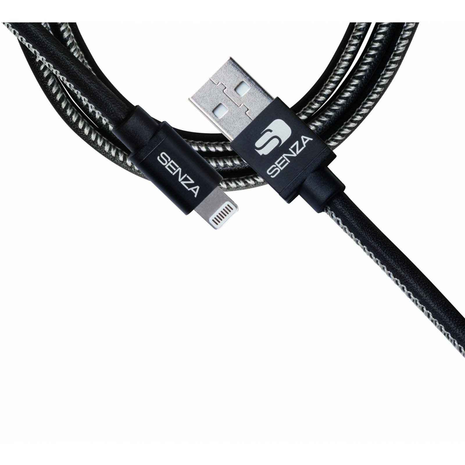 Senza Premium Leather Charge/Sync Cable Lightning 1.5m Black