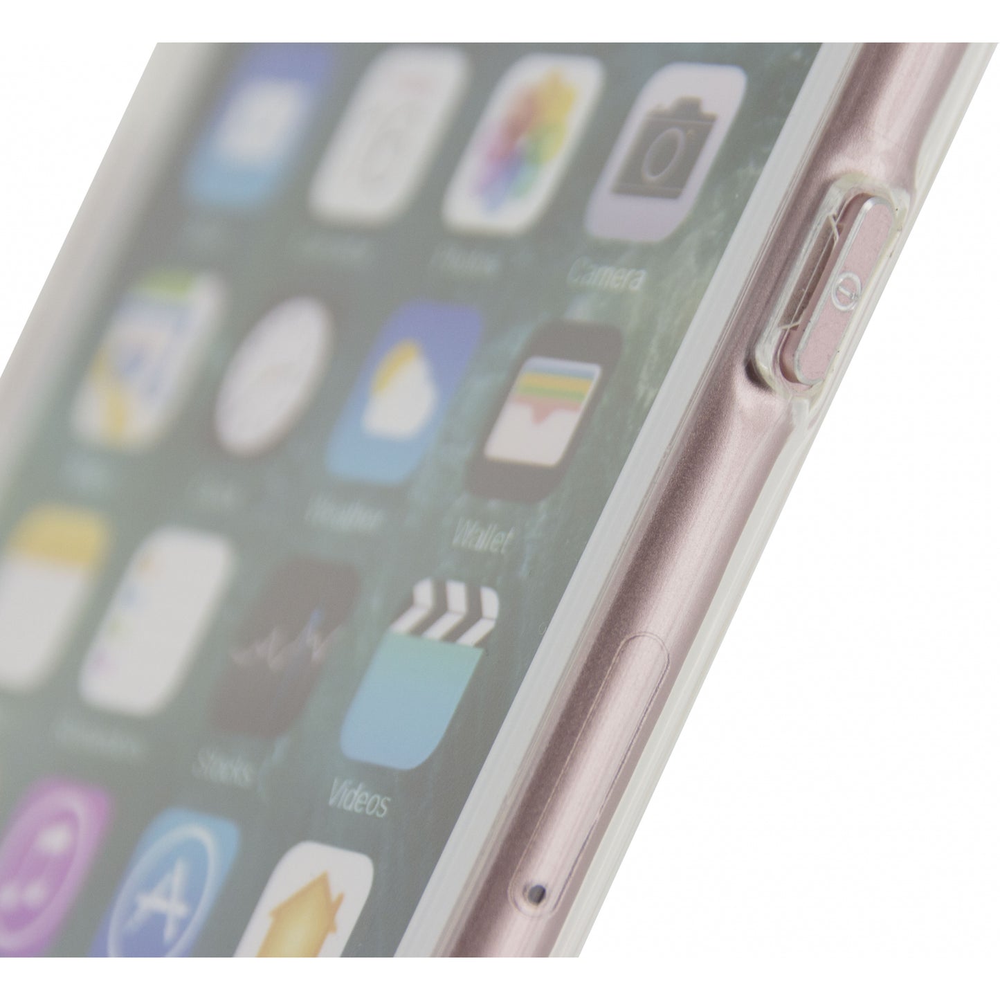 Mobilize Deluxe Gelly Case Apple iPhone 6/6S Clear Rose Gold Button