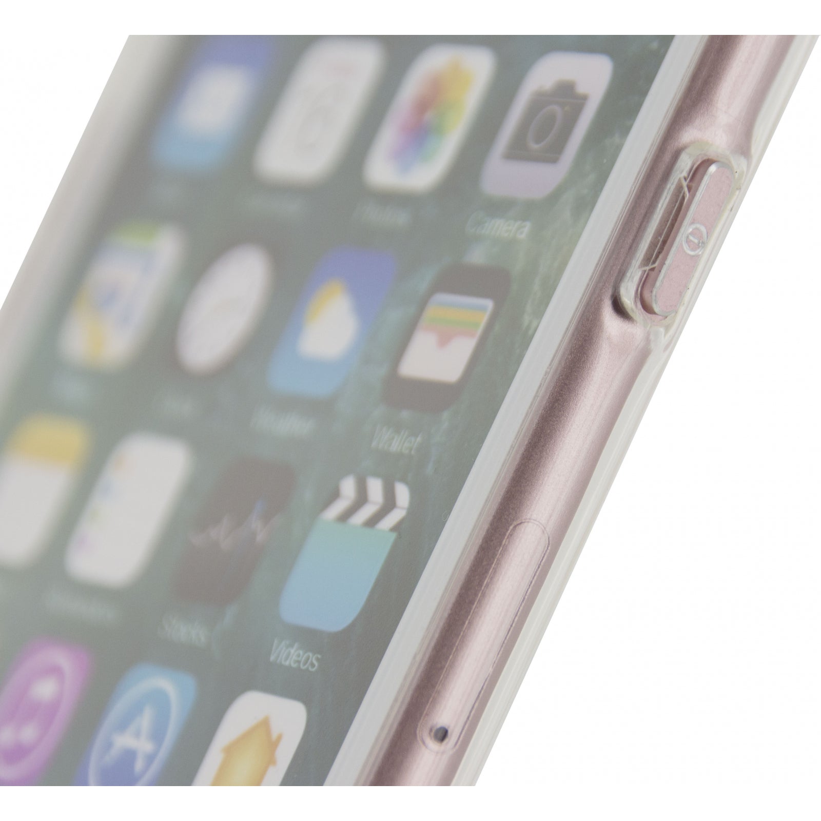 Mobilize Deluxe Gelly Case Apple iPhone 6/6S Clear Rose Gold Button