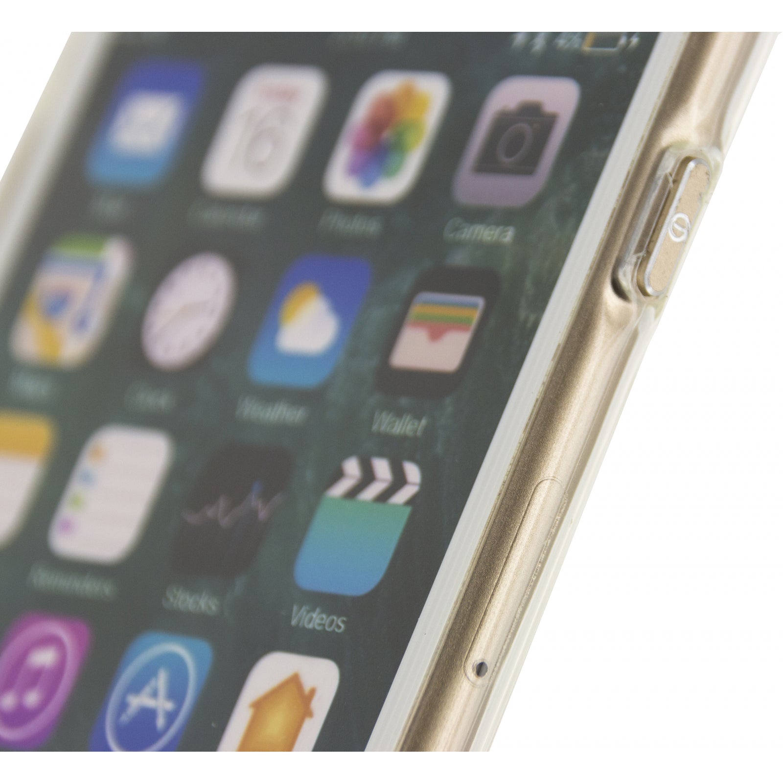 Mobilize Deluxe Gelly Case Apple iPhone 7/8/SE (2020/2022) Clear Gold Button