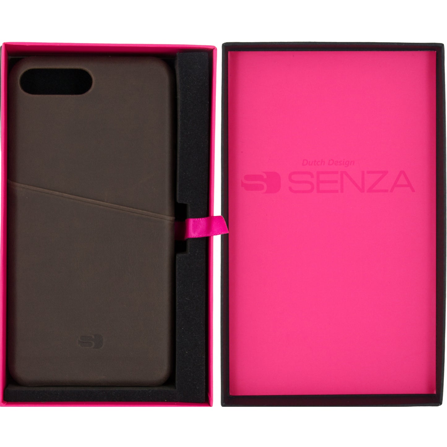 Senza Raw Leather Cover with Card Slot Apple iPhone 7 Plus/8 Plus Chestnut Brown