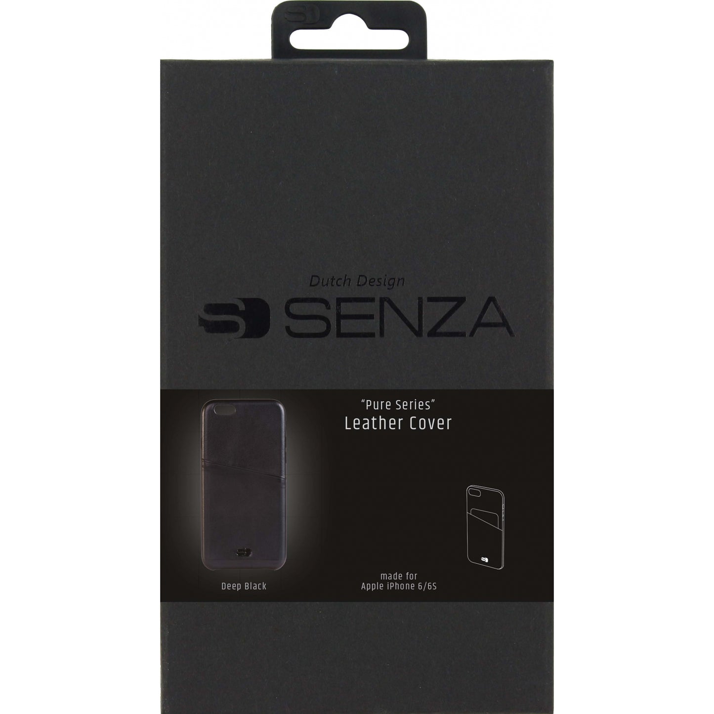 Senza Pure Leather Cover with Card Slot Apple iPhone 6/6S Deep Black