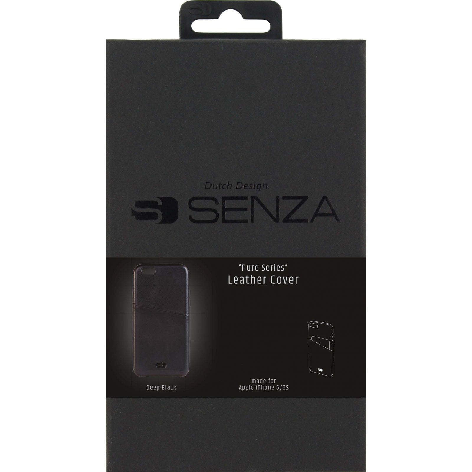 Senza Pure Leather Cover with Card Slot Apple iPhone 6/6S Deep Black