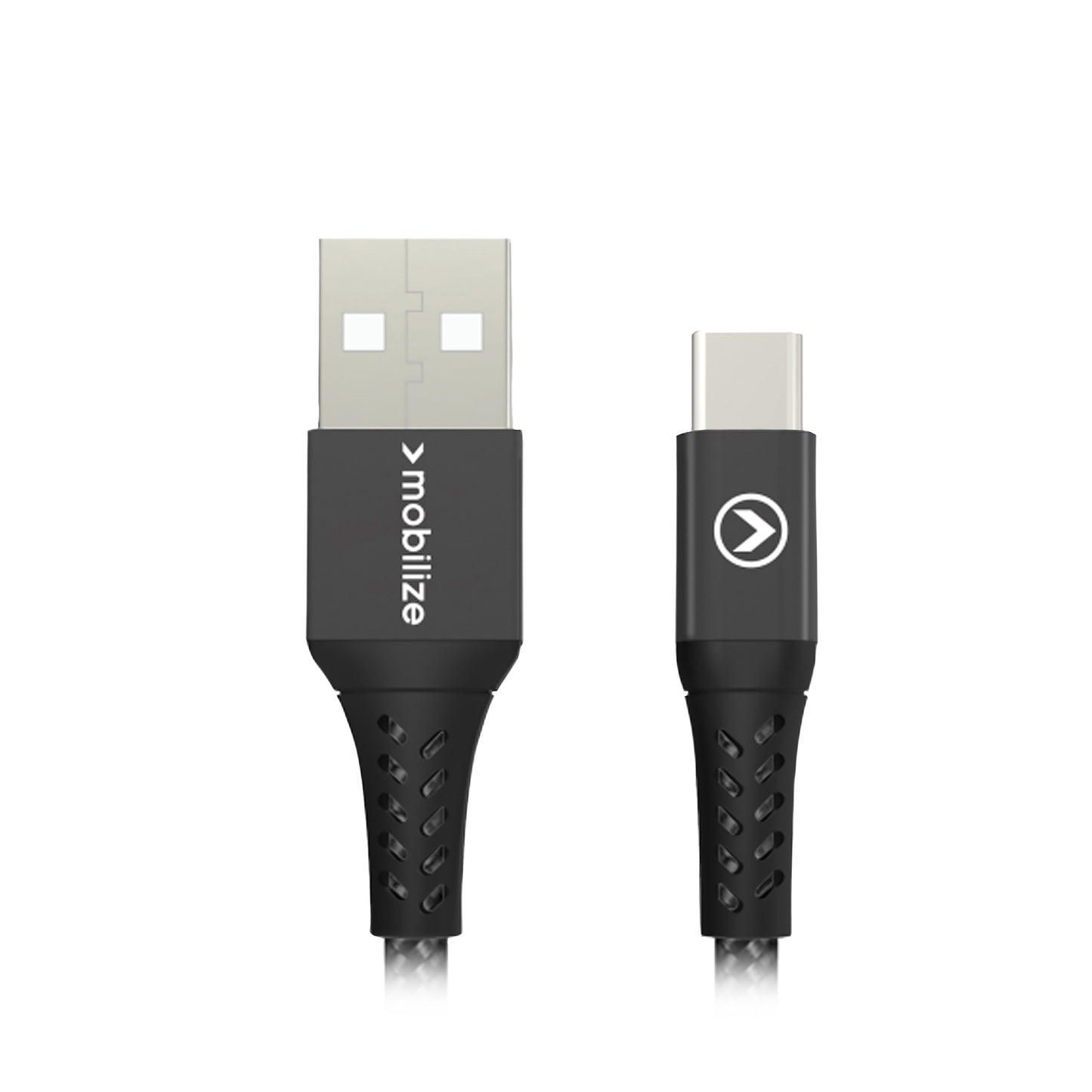 Mobilize Strong Nylon Cable USB to USB-C 20cm. 15W Black