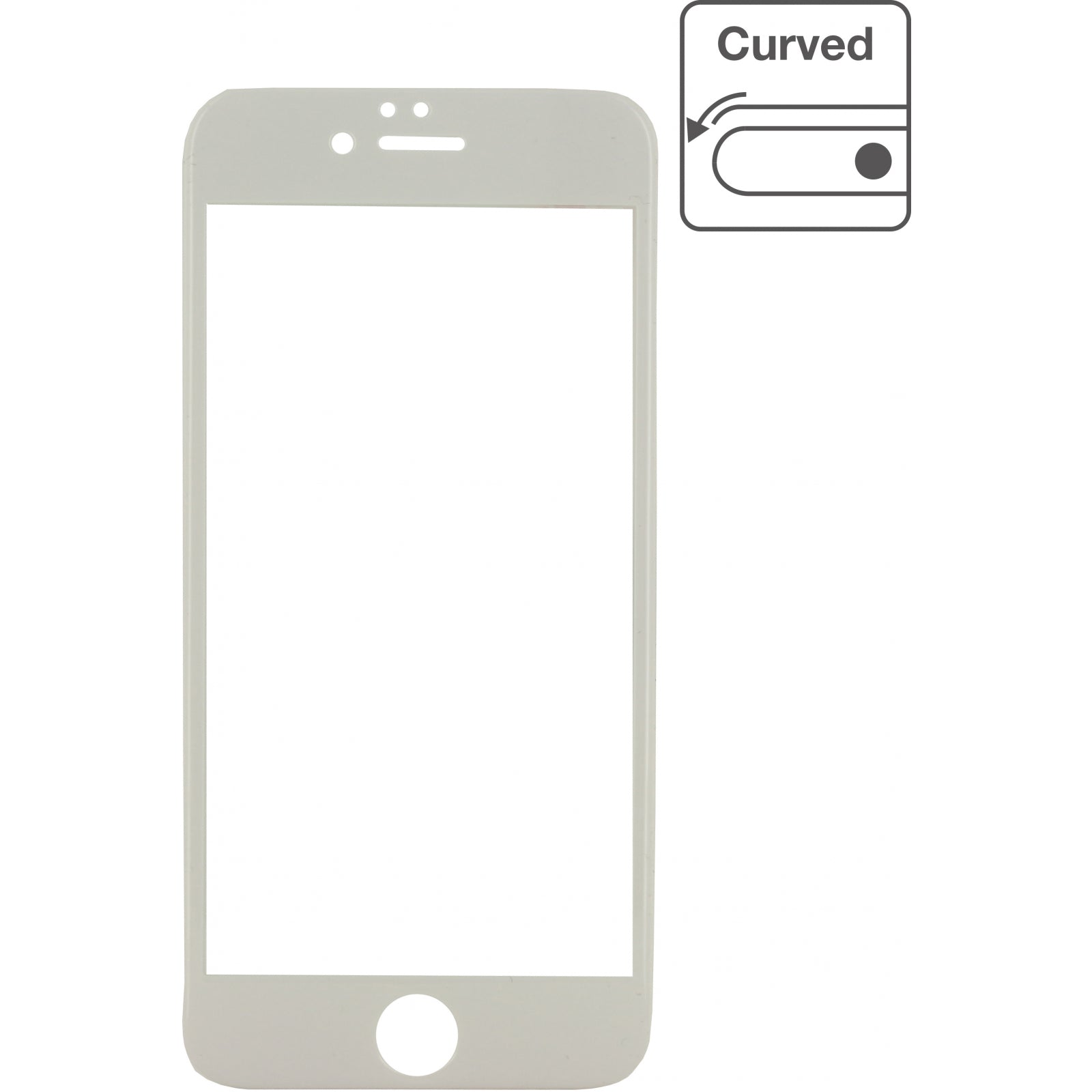 Mobilize Edge-To-Edge Glass Screen Protector Apple iPhone 6/6S White Full Glue