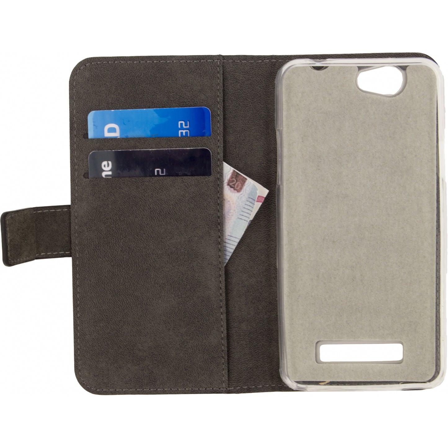 Mobilize Classic Gelly Wallet Book Case Wileyfox Spark + Black