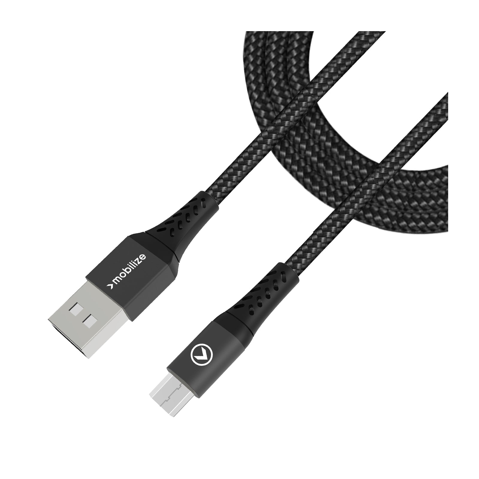 Mobilize Strong Nylon Cable USB to Micro USB 1m. 12W Black