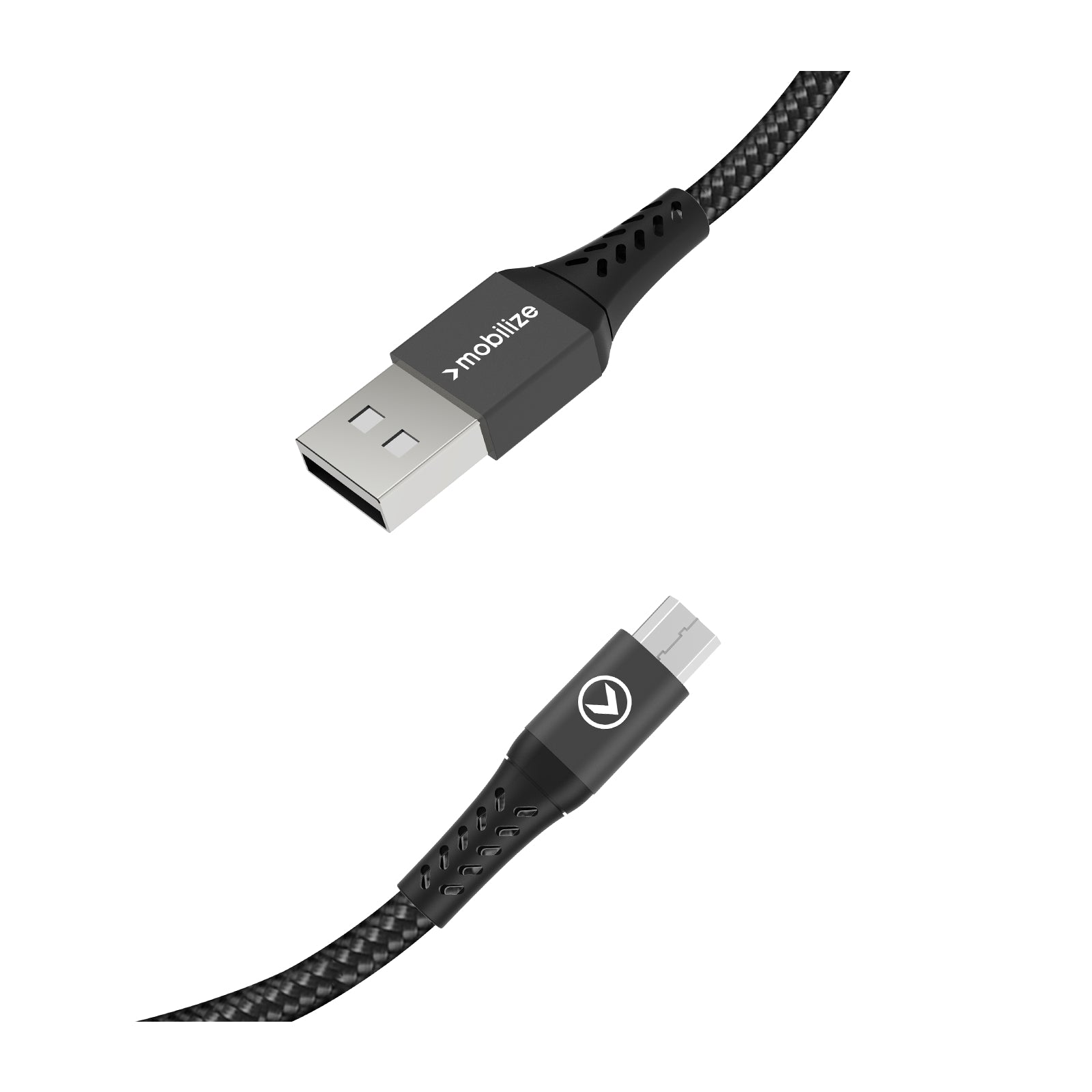 Mobilize Strong Nylon Cable USB to Micro USB 1m. 12W Black