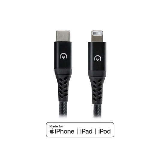 Mobilize Strong Nylon Cable USB-C to MFi Lightning 2m. 60W Black
