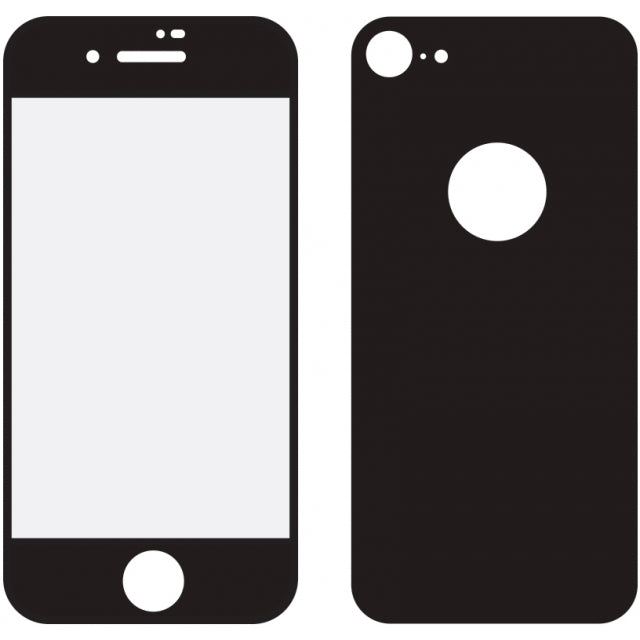 Mobilize Edge-To-Edge Glass Screen Protector Apple iPhone 8 Pack avant et arrière Noir Full Glue