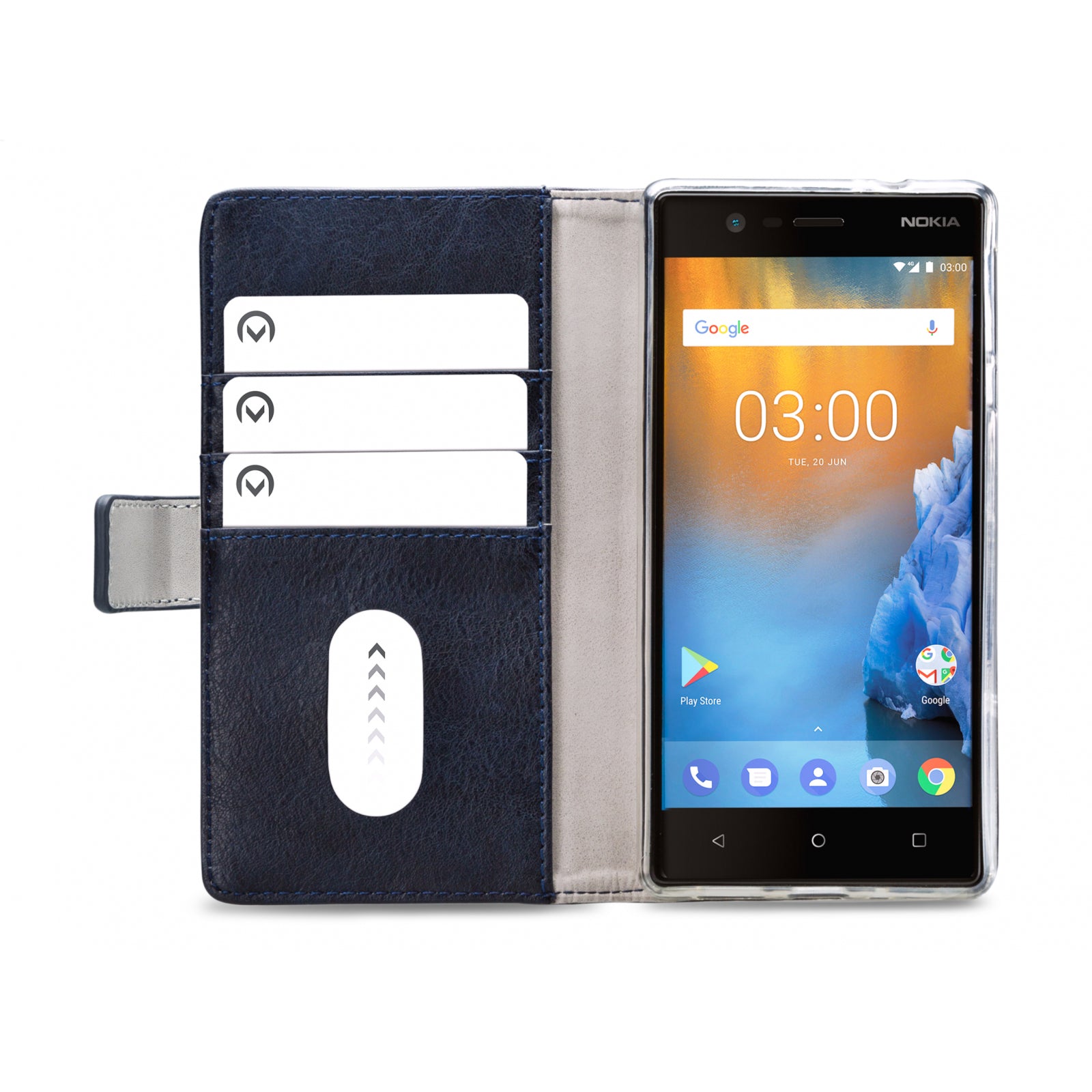 Mobilize Elite Gelly Wallet Book Case Nokia 3 Blue