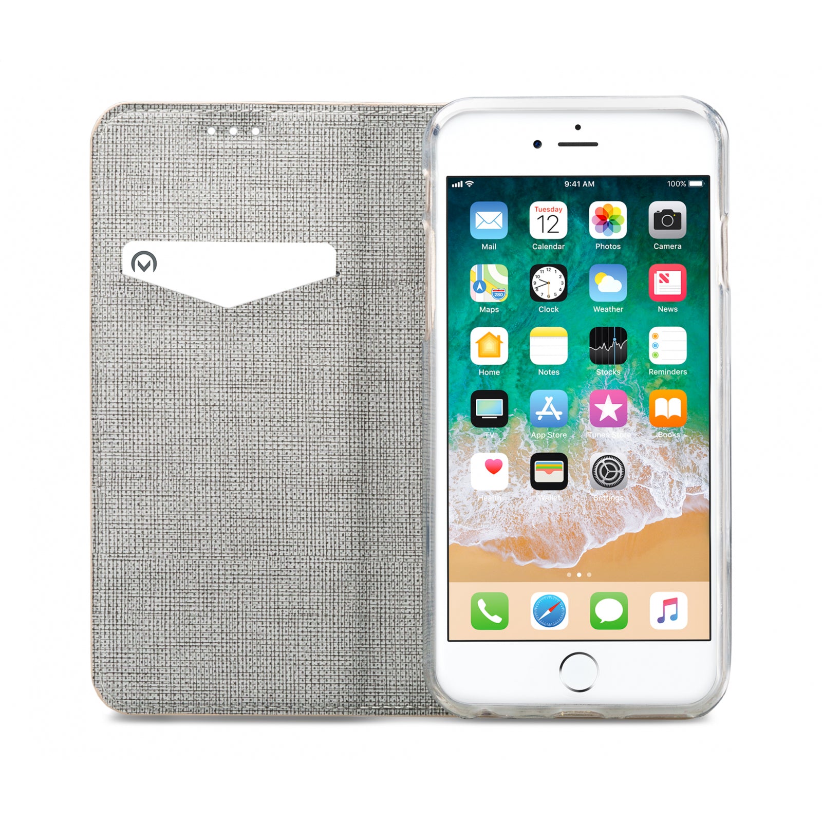 Mobilize Premium Gelly Book Case Apple iPhone 6/6S Alligator Peanut Brown