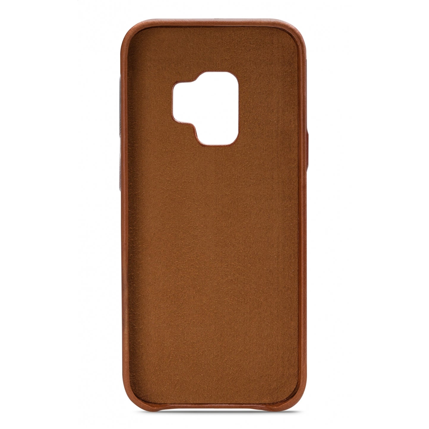 Senza Desire Leather Cover with Card Slot Samsung Galaxy S9 Burned Cognac