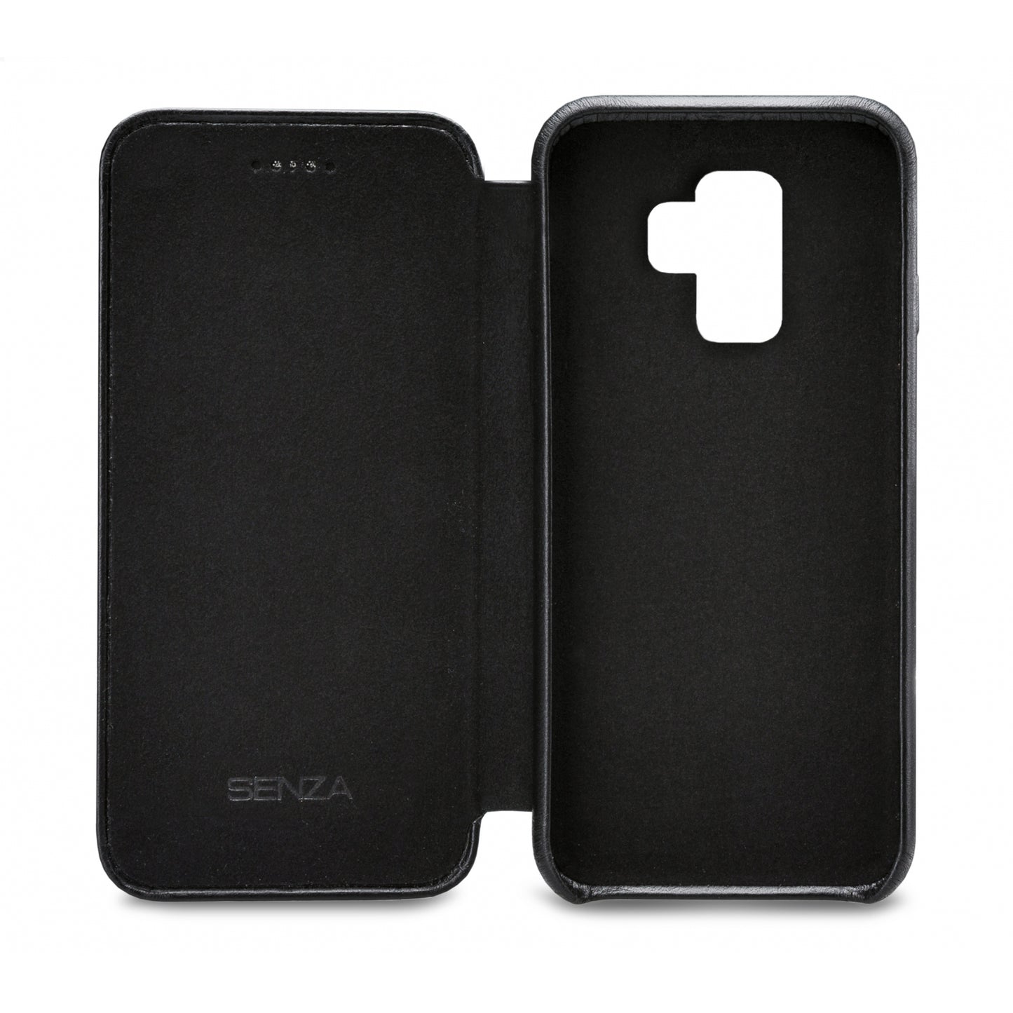 Senza Pure Skinny Leather Wallet Samsung Galaxy S9 Deep Black